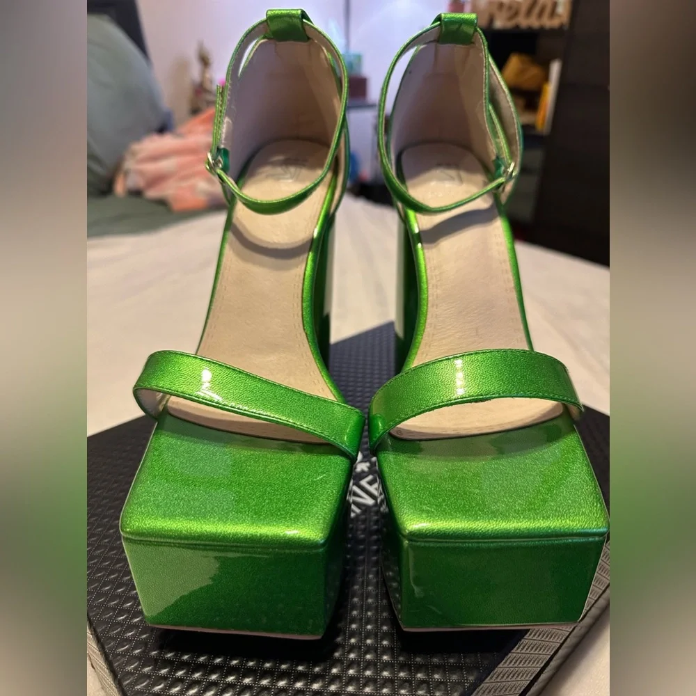 Green Chunky heel - Picture 4 of 6